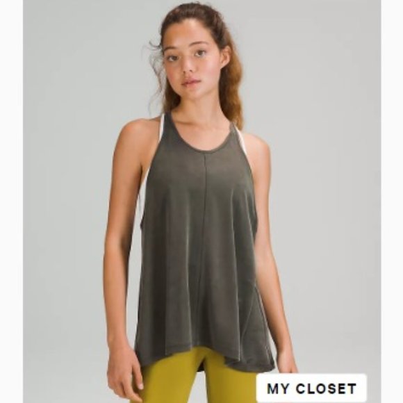 lululemon athletica Tops - 🍋Lululemon High Neck Racerback Tank Dark Olive Sz.8